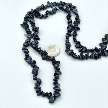 Blue Goldstone Chip necklace