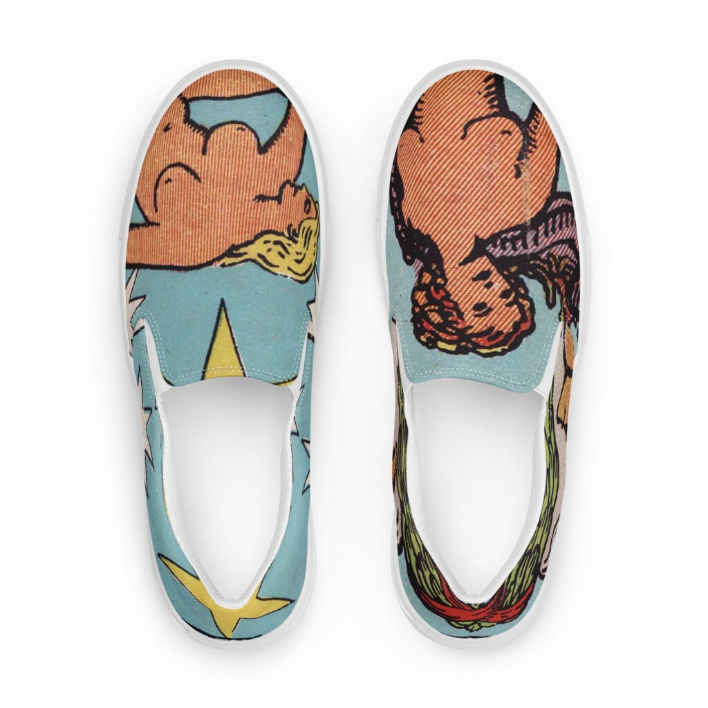 The Star and The World tarot Shoes Men’s slip-on canvas shoes