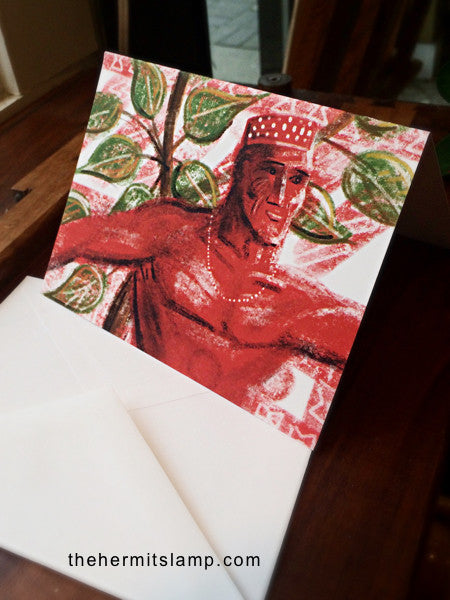 Shango - blank note card